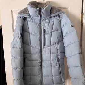 Calvin Klein Women’s Heavy Duty Puffer Winter Coat Light Blue Size Large